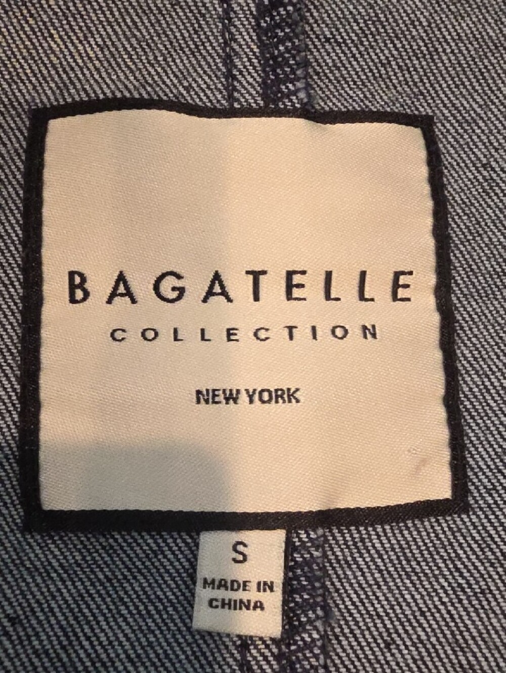 Dark Blue Denim Jean Jacket With Belt At Waist - Picture 10 of 12